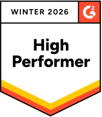 G2 High Performer Winter 2026 badge
